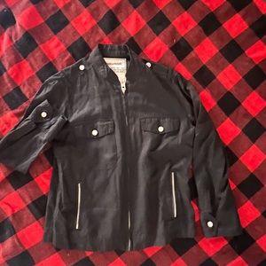 Zadig et Voltaire Skull over shirt with zipper front & large skull detail, Sz S